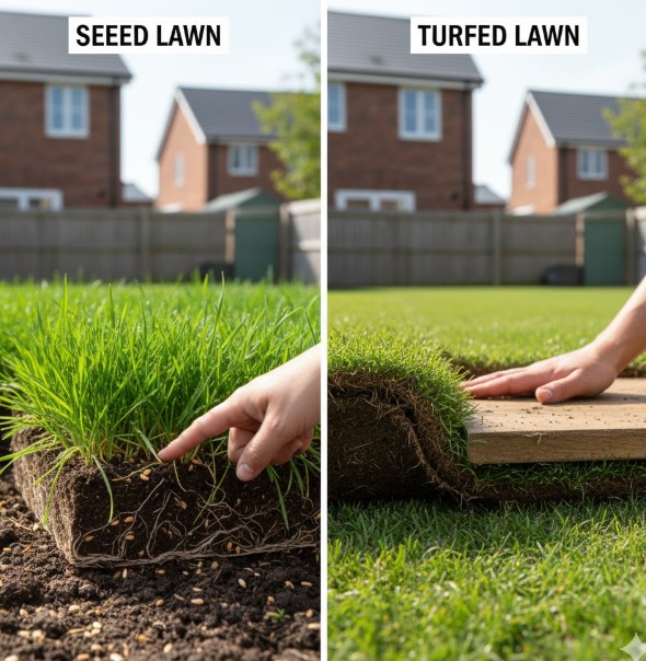 Seed Lawn vs. Turf Lawn