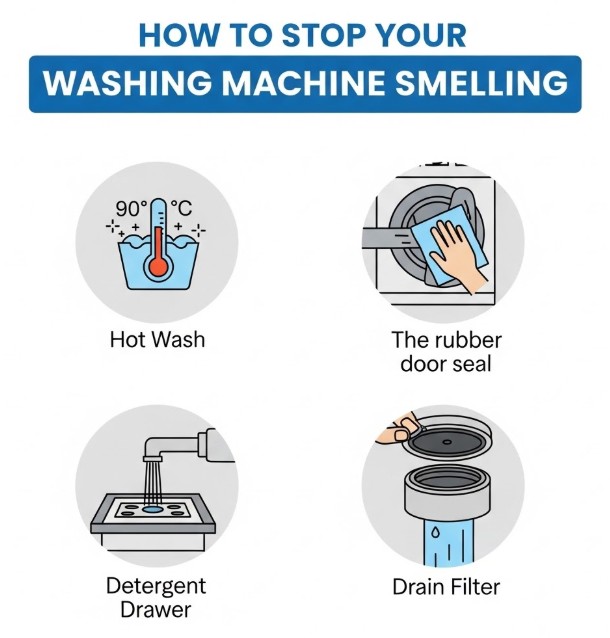 How to Stop Washing Machine Smelling Step-by-Step